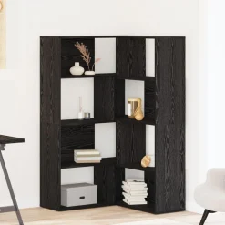 vidaXL Garderob 2 pcs 85 x 85 x 140 cm Konstruerat trä Svart ek