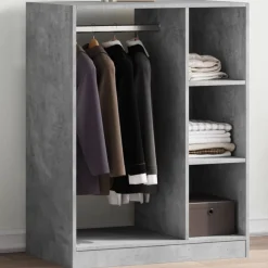 Hot vidaXL Garderob 77x48x102 cm konstruerat trä Betonggrå