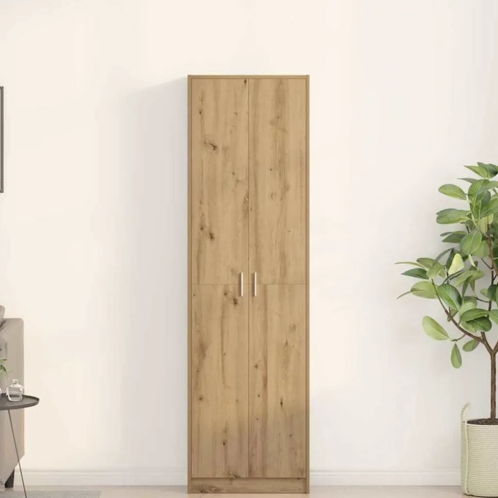 vidaXL Garderob med hylla Artisan Ek 55 x 25 x 189 cm Konstruerat trä