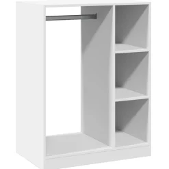 Clearance vidaXL Garderob 77x48x102 cm spånskiva Vit