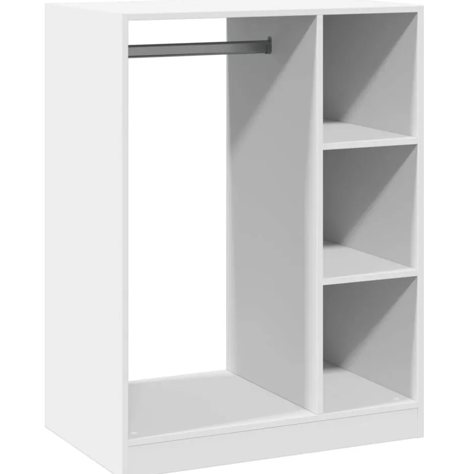 Clearance vidaXL Garderob 77x48x102 cm spånskiva Vit