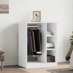 Clearance vidaXL Garderob 77x48x102 cm spånskiva Vit