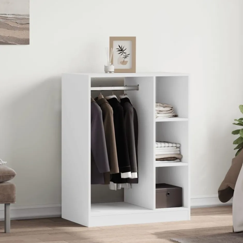 Clearance vidaXL Garderob 77x48x102 cm spånskiva Vit