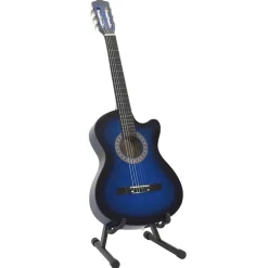 vidaXL Gitarr 12 delar med 6 strängar western blå 38"