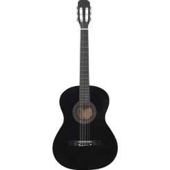 vidaXL Gitarr för nybörjare klassisk svart 4/4 39