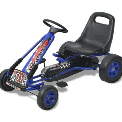 vidaXL Gokart med pedal och justerbart säte blå