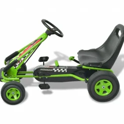 Online vidaXL Gokart med pedal och justerbart säte Grön