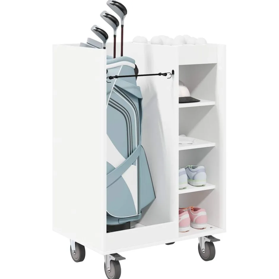 Sale vidaXL Golf Skåp med hjul Enfärgad 65 x 45 x 98 cm Vit