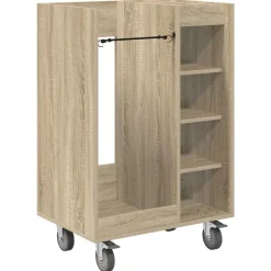 Online vidaXL Golf Skåp med hjul Enfärgad Sonoma-ek 65 x 45 x 98 cm Sonoma ek