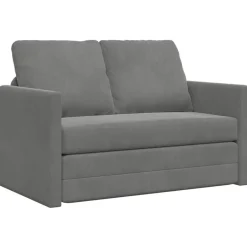 Clearance vidaXL Golvbäddsoffa 2-i-1 122x204x55 cm sammet Mörkgrå