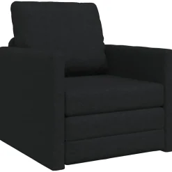 Best vidaXL Golvbäddsoffa 2-i-1 112x174x55 cm tyg Svart
