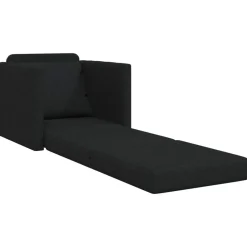 Best vidaXL Golvbäddsoffa 2-i-1 112x174x55 cm tyg Svart