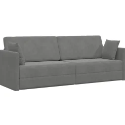 Discount vidaXL Golvbäddsoffa 213 x 70 x 77 cm Sammet Mörkgrå