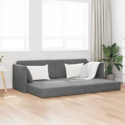 Discount vidaXL Golvbäddsoffa 213 x 70 x 77 cm Sammet Mörkgrå