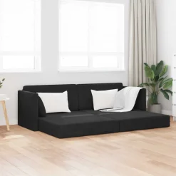 Best vidaXL Golvbäddsoffa 213 x 70 x 77 cm Sammet Svart