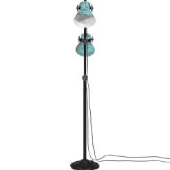 vidaXL Golvlampa 25 W nött blå 25x25x90/140 cm E27