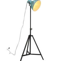 vidaXL Golvlampa 25 W nött blå 61x61x90/150 cm E27