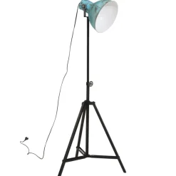 vidaXL Golvlampa 25 W nött blå 61x61x90/150 cm E27
