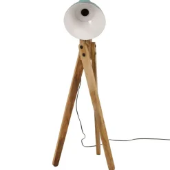 vidaXL Golvlampa 25 W nött blå 45x45x120 cm E27