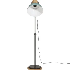 vidaXL Golvlampa 25 W nött blå 30x30x100-150 cm E27