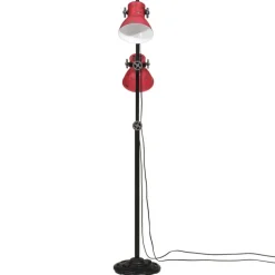 vidaXL Golvlampa 25 W nött röd 25x25x90/140 cm E27