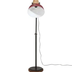Hot vidaXL Golvlampa 25 W nött 30x30x100-150 cm E27 Röd