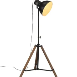 vidaXL Golvlampa 25 W svart 75x75x90-150 cm E27