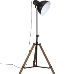 vidaXL Golvlampa 25 W svart 75x75x90-150 cm E27