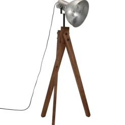 vidaXL Golvlampa 25 W vintage silver 45x45x120 cm E27
