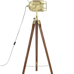 vidaXL Golvlampa massivt mangoträ 97 cm