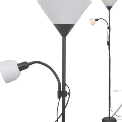 vidaXL Golvlampa svart
