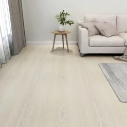 vidaXL Golvplankor 5,11 m² 55 pcs PVC Vit och Beige