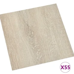 Discount vidaXL Golvplankor 55 pcs 5,11 m² PVC Beige