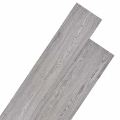 vidaXL Golvplankor 18 pcs 5,26 m² PVC Mörkgrå