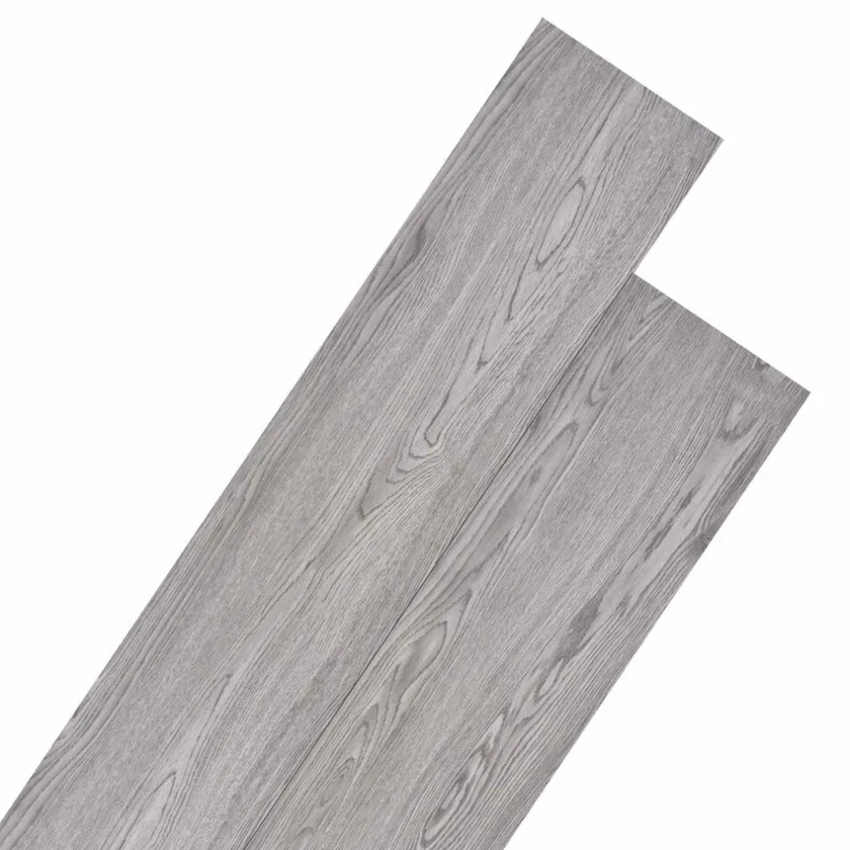 vidaXL Golvplankor 18 pcs 5,26 m² PVC Mörkgrå