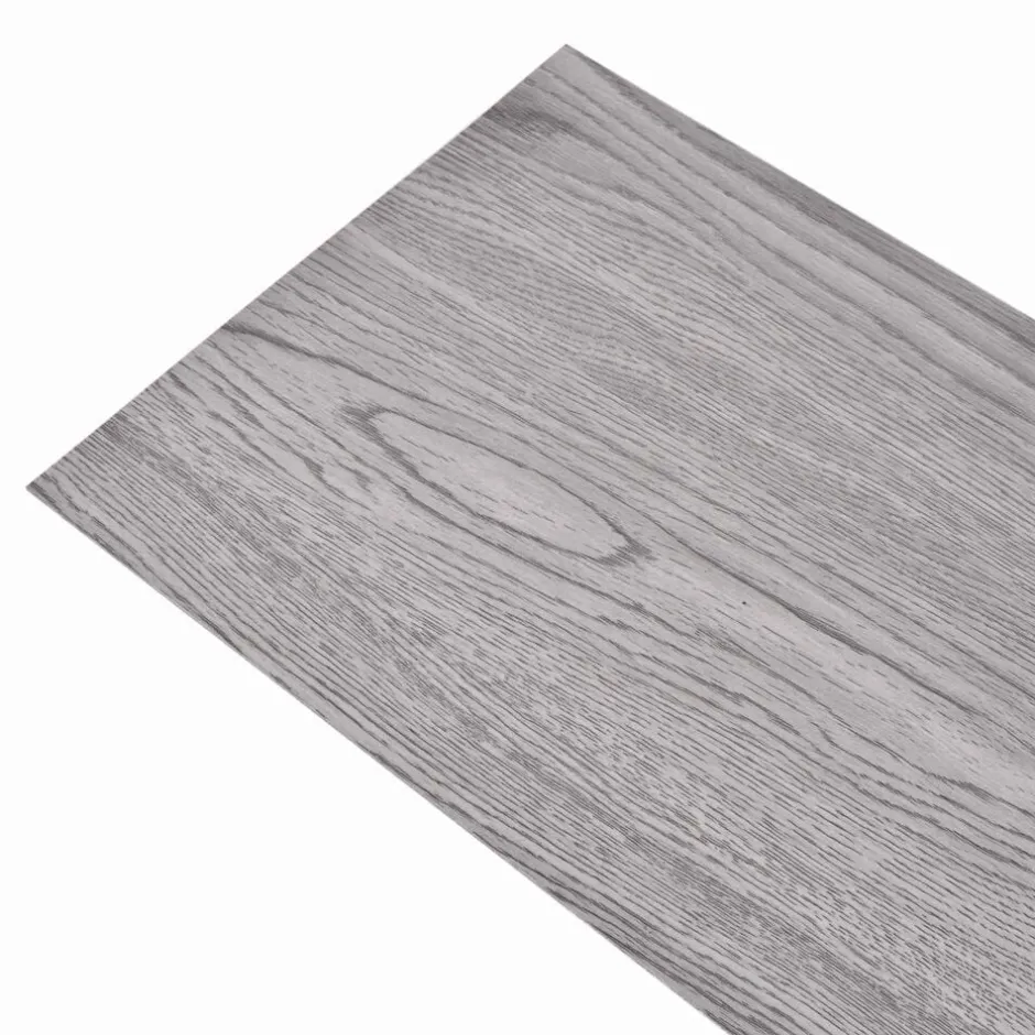 vidaXL Golvplankor 18 pcs 5,26 m² PVC Mörkgrå