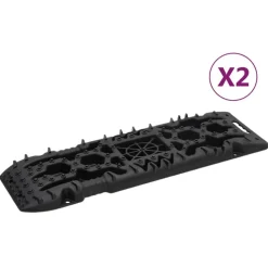 vidaXL Greppmattor 2 st svart 107x31x7 cm nylon