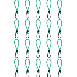 vidaXL Gummistroppar med krok 20 st 15 cm