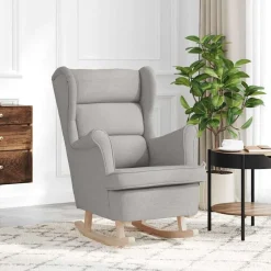 Hot vidaXL Gungstol moln 74x90x102 cm tyg Grå
