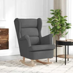 vidaXL Gungstol mörkgrå 74x90x102 cm tyg