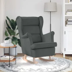 vidaXL Gungstol mörkgrå 74x90x102 cm tyg