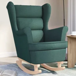Best vidaXL Gungstol 74x90x102 cm tyg Mörkgrön