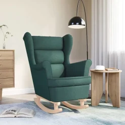Best vidaXL Gungstol 74x90x102 cm tyg Mörkgrön