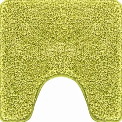 vidaXL Halkfri badmatta med toalettutskärning Grön 50 x 50 cm PP