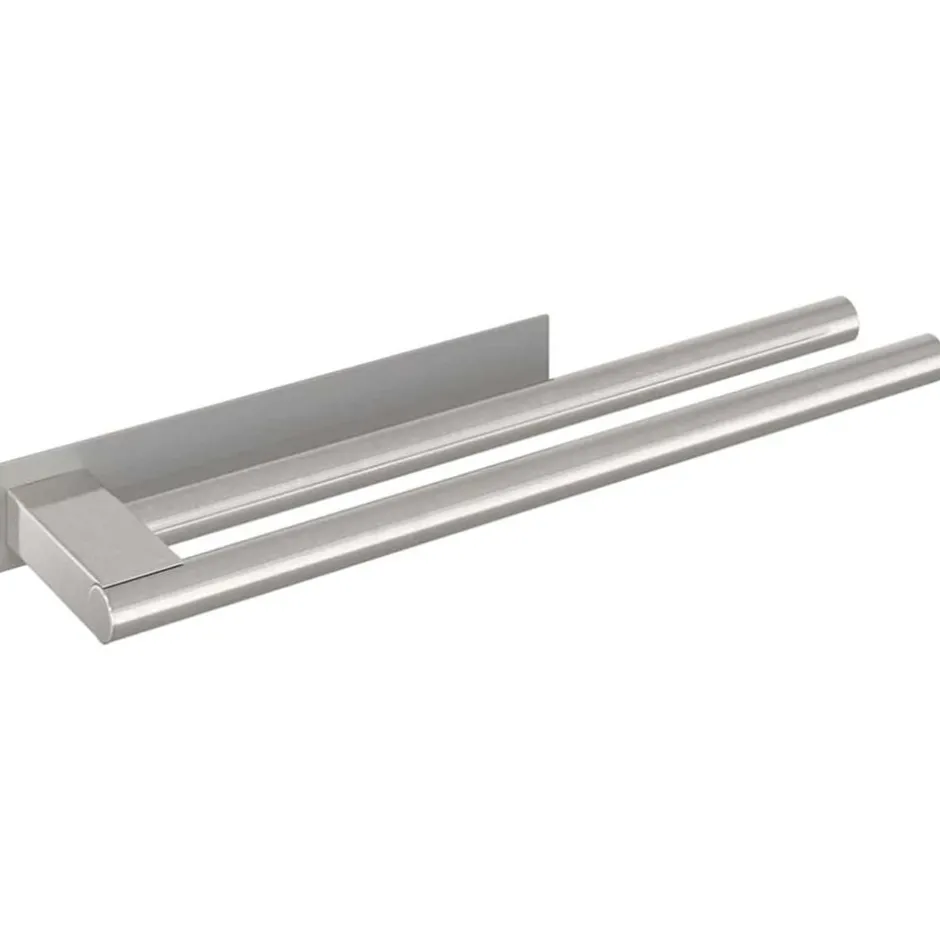 vidaXL Handdukshållare 40 x 9 x 4 cm Rostfritt stål Silver