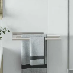 vidaXL Handdukshållare 40 x 9 x 4 cm Rostfritt stål Silver