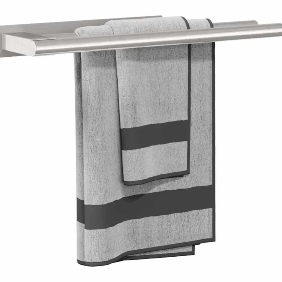 vidaXL Handdukshållare 40 x 9 x 4 cm Rostfritt stål Silver