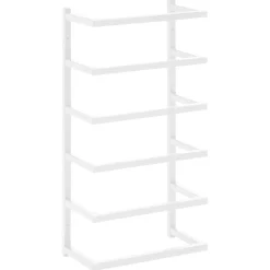 vidaXL Handdukshängare vit 24x12x48 cm stål