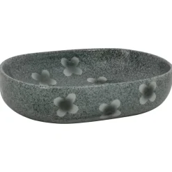 vidaXL Handfat blå oval 59x40x14 cm keramik