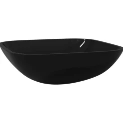 Clearance vidaXL Handfat glas 42x42x14 cm Svart
